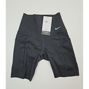 Nike Dri-FIT Universa Womens Black High Rise 8" Training Shorts Size XS NWT